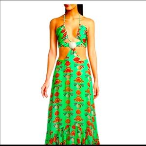 Brand NEW Seashell Cutout Beach Dress Color Sea Green Maxi dress PatBo Brand